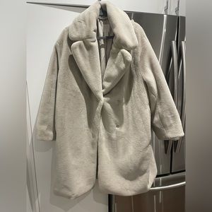 H&M Light Taupe Faux Fur Coat